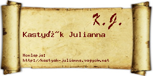 Kastyák Julianna névjegykártya